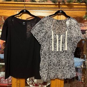 Warm Weather Light Flowy Tops 1X/2X Lot (2) 🕶️